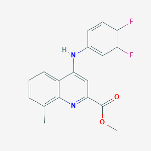 molecular formula C18H14F2N2O2 B2623611 N-(4-fluorobenzyl)-2-[8-[4-(4-methylphenyl)piperazin-1-yl]-3-oxo[1,2,4]triazolo[4,3-a]pyrazin-2(3H)-yl]acetamide CAS No. 1206990-86-4
