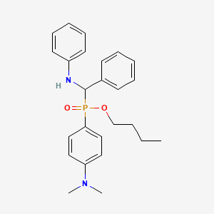 molecular formula C25H31N2O2P B2623616 Butyl [4-(dimethylamino)phenyl][phenyl(phenylamino)methyl]phosphinate CAS No. 476338-09-7