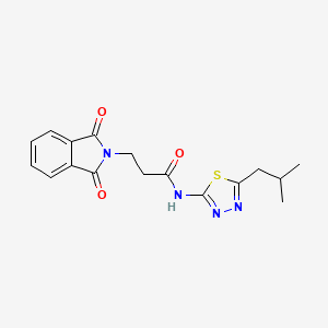 3-(1,3-dioxoisoindol-2-yl)-N-[5-(2-methylpropyl)-1,3,4-thiadiazol-2-yl]propanamide