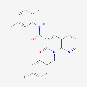 molecular formula C24H20FN3O2 B2623619 N-(2,5-dimethylphenyl)-1-(4-fluorobenzyl)-2-oxo-1,2-dihydro-1,8-naphthyridine-3-carboxamide CAS No. 946208-46-4