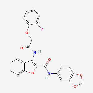 N-(2H-1,3-benzodioxol-5-yl)-3-[2-(2-fluorophenoxy)acetamido]-1-benzofuran-2-carboxamide