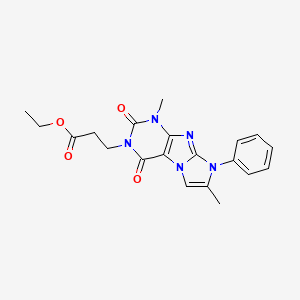 Ethyl 3-(4,7-dimethyl-1,3-dioxo-6-phenylpurino[7,8-a]imidazol-2-yl)propanoate