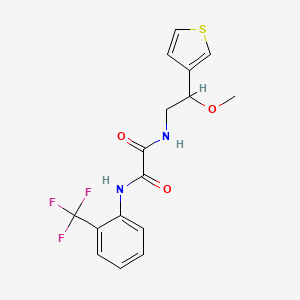 N1-(2-methoxy-2-(thiophen-3-yl)ethyl)-N2-(2-(trifluoromethyl)phenyl)oxalamide