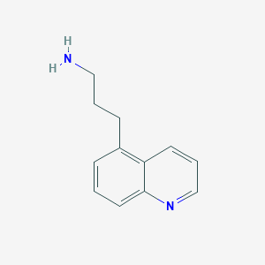 molecular formula C12H14N2 B2623646 3-(Quinolin-5-yl)propylamine CAS No. 1204997-14-7