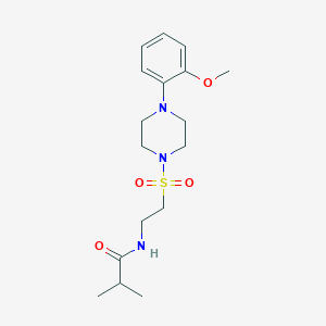 molecular formula C17H27N3O4S B2623649 N-(2-((4-(2-methoxyphenyl)piperazin-1-yl)sulfonyl)ethyl)isobutyramide CAS No. 897610-92-3