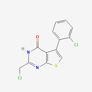 2-(chloromethyl)-5-(2-chlorophenyl)-3H,4H-thieno[2,3-d]pyrimidin-4-one