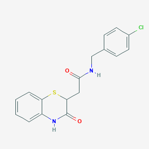 molecular formula C17H15ClN2O2S B2623660 N-(4-chlorobenzyl)-2-(3-oxo-3,4-dihydro-2H-1,4-benzothiazin-2-yl)acetamide CAS No. 860611-82-1