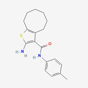2-amino-N-(4-methylphenyl)-4,5,6,7,8,9-hexahydrocycloocta[b]thiophene-3-carboxamide