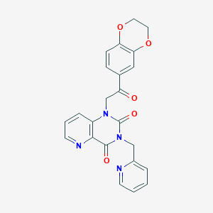 1-(2-(2,3-dihydrobenzo[b][1,4]dioxin-6-yl)-2-oxoethyl)-3-(pyridin-2-ylmethyl)pyrido[3,2-d]pyrimidine-2,4(1H,3H)-dione