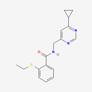 N-((6-cyclopropylpyrimidin-4-yl)methyl)-2-(ethylthio)benzamide