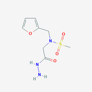 N-(furan-2-ylmethyl)-N-(2-hydrazinyl-2-oxoethyl)methanesulfonamide (non-preferred name)