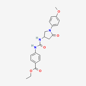 Ethyl 4-(3-(1-(4-methoxyphenyl)-5-oxopyrrolidin-3-yl)ureido)benzoate