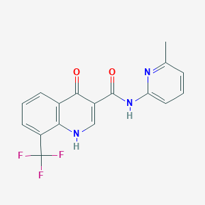 molecular formula C17H12F3N3O2 B2623698 4-hydroxy-N-(6-methylpyridin-2-yl)-8-(trifluoromethyl)quinoline-3-carboxamide CAS No. 946204-22-4