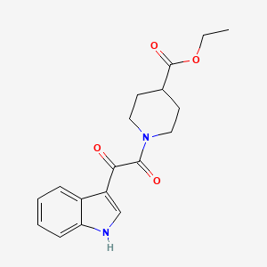 molecular formula C18H20N2O4 B2623701 ethyl 1-[1H-indol-3-yl(oxo)acetyl]piperidine-4-carboxylate CAS No. 838882-82-9