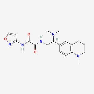 molecular formula C19H25N5O3 B2623702 N1-(2-(dimethylamino)-2-(1-methyl-1,2,3,4-tetrahydroquinolin-6-yl)ethyl)-N2-(isoxazol-3-yl)oxalamide CAS No. 922064-29-7