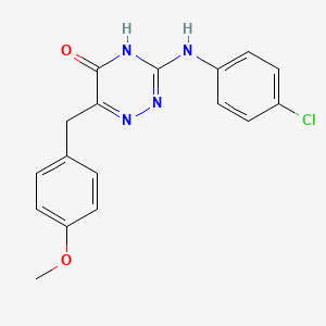 3-((4-chlorophenyl)amino)-6-(4-methoxybenzyl)-1,2,4-triazin-5(4H)-one