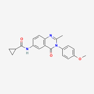 N-(3-(4-methoxyphenyl)-2-methyl-4-oxo-3,4-dihydroquinazolin-6-yl)cyclopropanecarboxamide