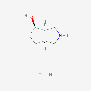molecular formula C7H14ClNO B2623707 (3aR,4R,6aS)-rel-octahydrocyclopenta[c]pyrrol-4-ol hydrochloride CAS No. 130657-47-5