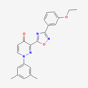 molecular formula C22H20N4O3 B2623709 1-(3,5-Dimethylphenyl)-3-[3-(3-ethoxyphenyl)-1,2,4-oxadiazol-5-yl]-1,4-dihydropyridazin-4-one CAS No. 1251623-30-9