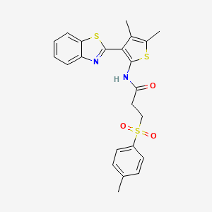 N-(3-(benzo[d]thiazol-2-yl)-4,5-dimethylthiophen-2-yl)-3-tosylpropanamide