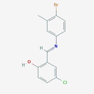 2-{(E)-[(4-bromo-3-methylphenyl)imino]methyl}-4-chlorophenol