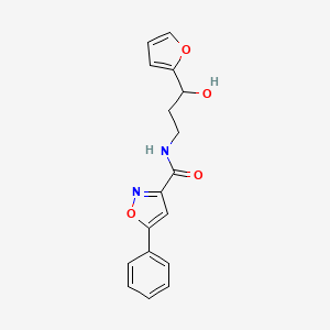 N-(3-(furan-2-yl)-3-hydroxypropyl)-5-phenylisoxazole-3-carboxamide