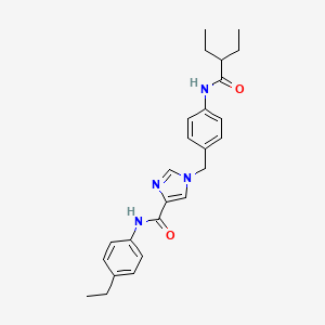 1-{[4-(2-ethylbutanamido)phenyl]methyl}-N-(4-ethylphenyl)-1H-imidazole-4-carboxamide