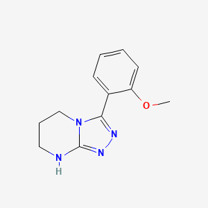 molecular formula C12H14N4O B2623735 3-(2-Methoxyphenyl)-5H,6H,7H,8H-[1,2,4]triazolo[4,3-a]pyrimidine CAS No. 1448855-31-9