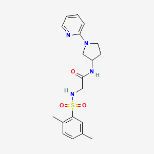 2-(2,5-dimethylbenzenesulfonamido)-N-[1-(pyridin-2-yl)pyrrolidin-3-yl]acetamide