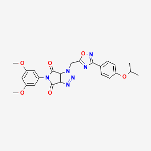 5-(3,5-dimethoxyphenyl)-1-((3-(4-isopropoxyphenyl)-1,2,4-oxadiazol-5-yl)methyl)-1,6a-dihydropyrrolo[3,4-d][1,2,3]triazole-4,6(3aH,5H)-dione