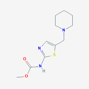 molecular formula C11H17N3O2S B262374 Methyl 5-(1-piperidinylmethyl)-1,3-thiazol-2-ylcarbamate 