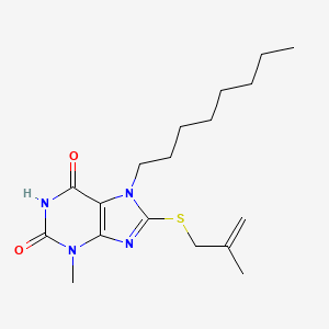 3-methyl-8-((2-methylallyl)thio)-7-octyl-1H-purine-2,6(3H,7H)-dione