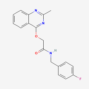 N-[(4-fluorophenyl)methyl]-2-[(2-methylquinazolin-4-yl)oxy]acetamide