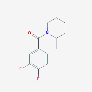 molecular formula C13H15F2NO B262375 1-(3,4-Difluorobenzoyl)-2-methylpiperidine 