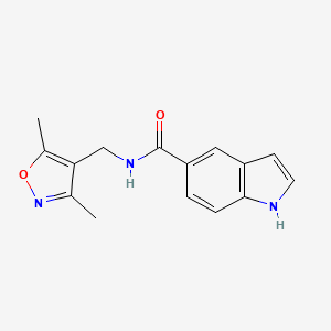 molecular formula C15H15N3O2 B2623751 N-[(3,5-dimethyl-4-isoxazolyl)methyl]-1H-indole-5-carboxamide CAS No. 1340762-13-1
