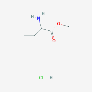 molecular formula C7H14ClNO2 B2623755 Methyl 2-amino-2-cyclobutylacetate hydrochloride CAS No. 2089292-08-8