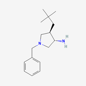 molecular formula C16H26N2 B2623757 (3S,4R)-1-Benzyl-4-(2,2-dimethylpropyl)pyrrolidin-3-amine CAS No. 2209078-45-3