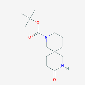 molecular formula C14H24N2O3 B2623758 Tert-butyl 9-oxo-2,8-diazaspiro[5.5]undecane-2-carboxylate CAS No. 2414377-55-0