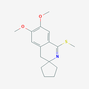molecular formula C16H21NO2S B262377 6',7'-Dimethoxy-1'-(methylsulfanyl)-3',4'-dihydrospiro[cyclopentane-2,3'-isoquinoline] 