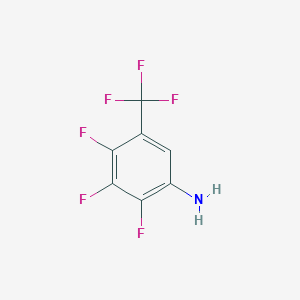 molecular formula C7H3F6N B2623779 2,3,4-Trifluoro-5-(trifluoromethyl)aniline CAS No. 123973-35-3