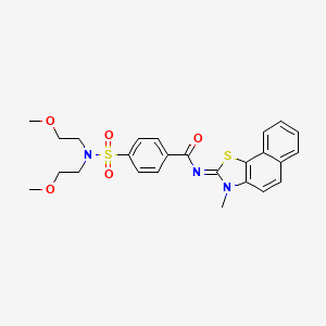 4-[bis(2-methoxyethyl)sulfamoyl]-N-(3-methylbenzo[g][1,3]benzothiazol-2-ylidene)benzamide