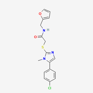 2-((5-(4-chlorophenyl)-1-methyl-1H-imidazol-2-yl)thio)-N-(furan-2-ylmethyl)acetamide