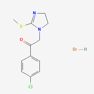 1-(4-chlorophenyl)-2-[2-(methylthio)-4,5-dihydro-1H-imidazol-1-yl]ethan-1-one hydrobromide