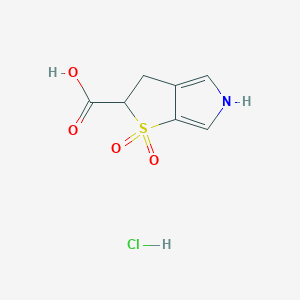 1,1-Dioxo-3,5-dihydro-2H-thieno[2,3-c]pyrrole-2-carboxylic acid;hydrochloride