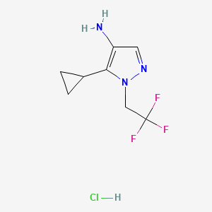 5-Cyclopropyl-1-(2,2,2-trifluoroethyl)pyrazol-4-amine;hydrochloride