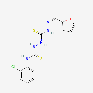 1-(2-chlorophenyl)-3-[[(Z)-1-(furan-2-yl)ethylideneamino]carbamothioylamino]thiourea