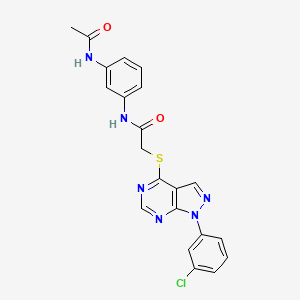 N-(3-acetamidophenyl)-2-((1-(3-chlorophenyl)-1H-pyrazolo[3,4-d]pyrimidin-4-yl)thio)acetamide