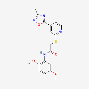 N-(2,5-dimethoxyphenyl)-2-((4-(3-methyl-1,2,4-oxadiazol-5-yl)pyridin-2-yl)thio)acetamide