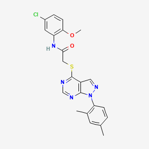 N-(5-chloro-2-methoxyphenyl)-2-((1-(2,4-dimethylphenyl)-1H-pyrazolo[3,4-d]pyrimidin-4-yl)thio)acetamide