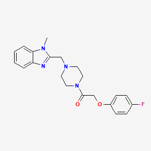 2-(4-fluorophenoxy)-1-(4-((1-methyl-1H-benzo[d]imidazol-2-yl)methyl)piperazin-1-yl)ethanone